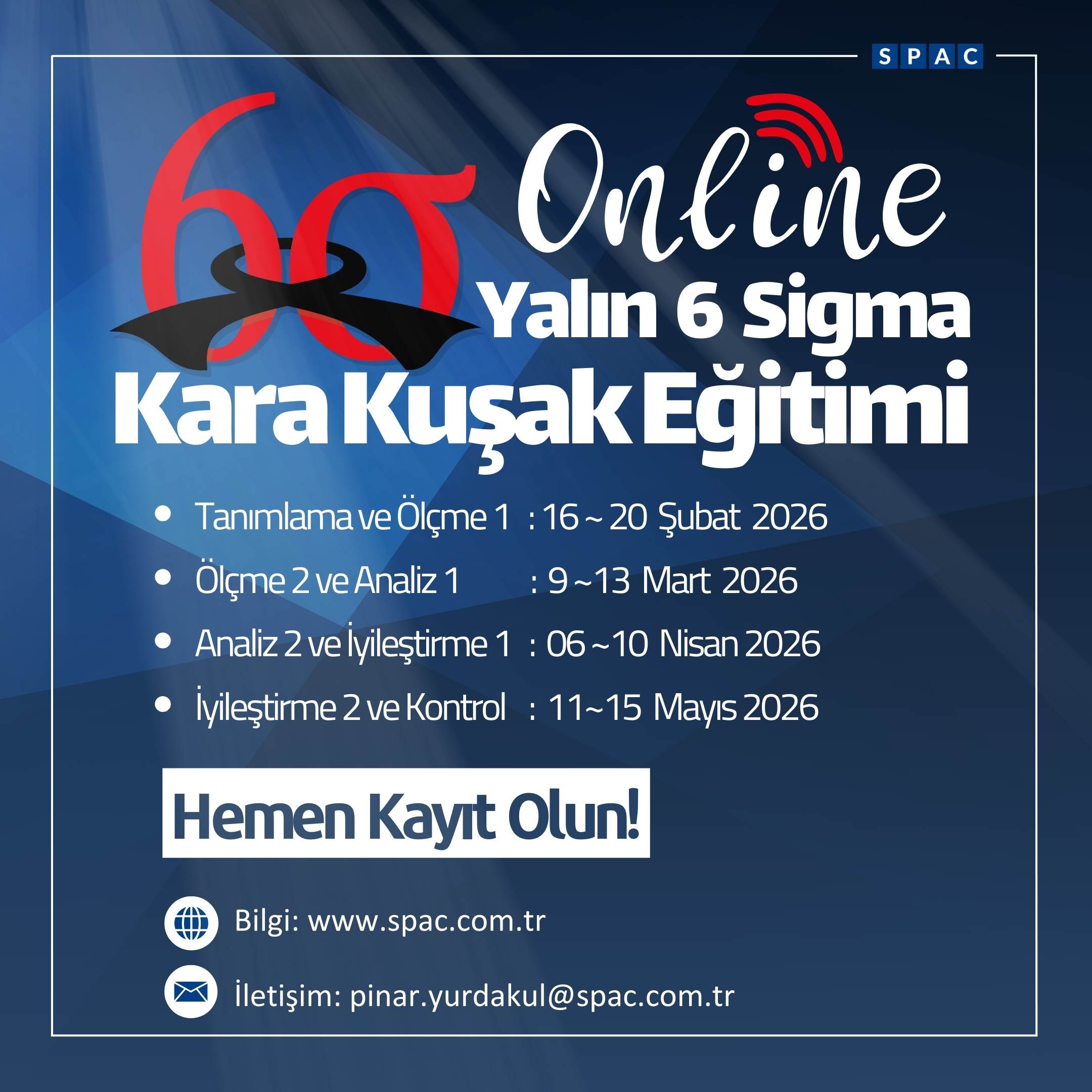 Online Yalın 6 Sigma Kara Kuşak Eğitimi